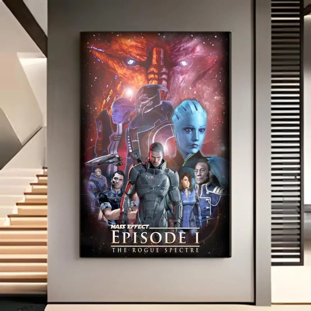 Mass Effect Gaming Poster American Film Mural Home Childrens Room Wall Decor Print