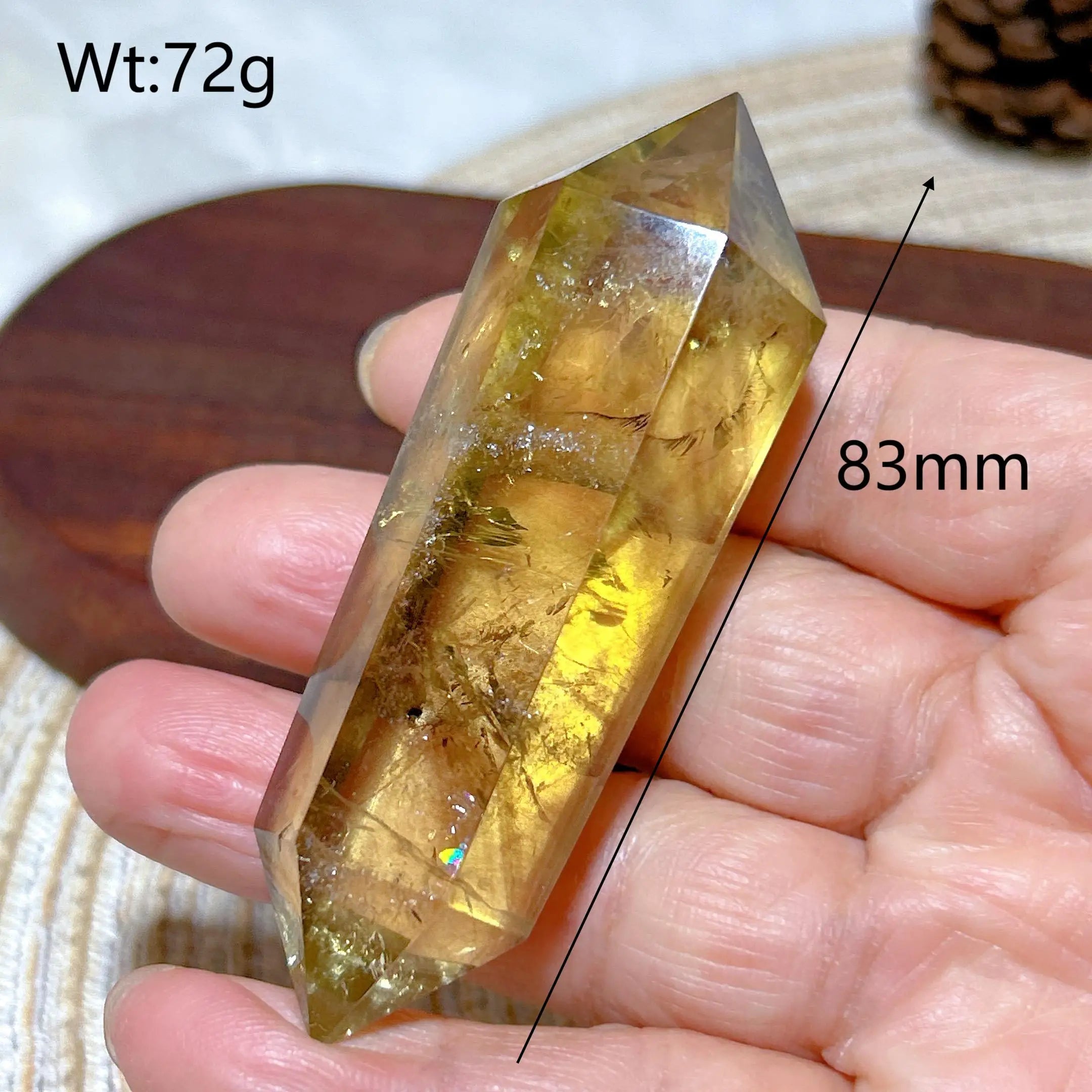 Healing Natural Crystal Smokey Citrine Double Tower Mountain Energy Reiki Ornament High Quality Home Decorations Room Decor Gift