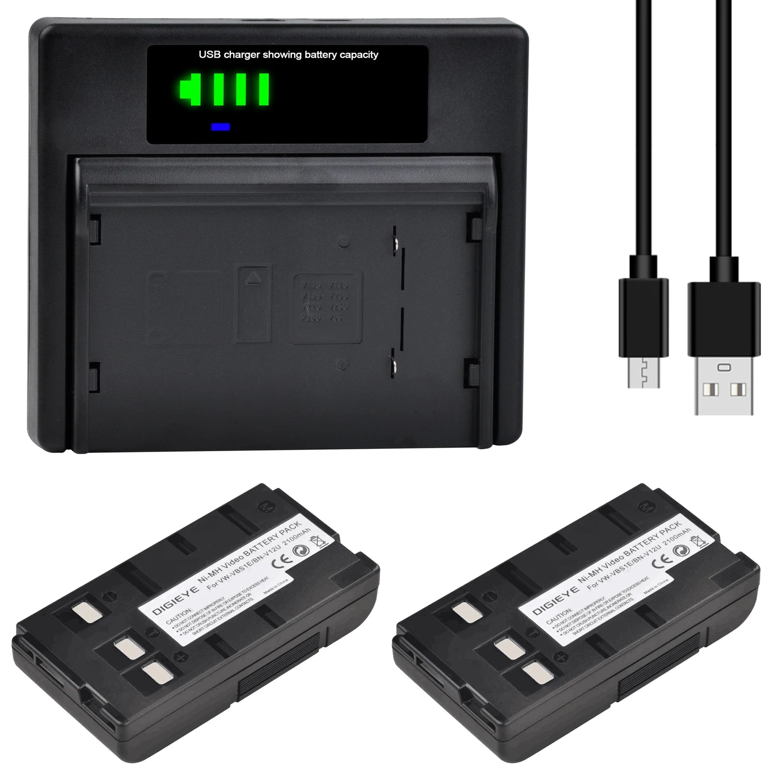 BN-V12U VW-VBS1E Battery/ Charger for JVC BN-V10U,BN-V11U,BN-V12U,BN-V14U,BN-V15,BN-V18U,BN-V22U,BN-V24U,BN-V25U Camcorder