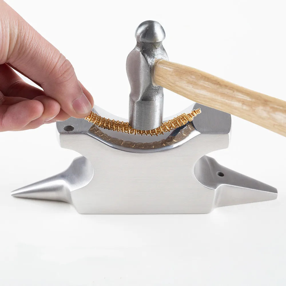 Double Horn Anvil Graphic Designers Tool Shaping Easy to Use Steel Blacksmiths, Jewelry Tool Mini Horn Anvil Work Bench