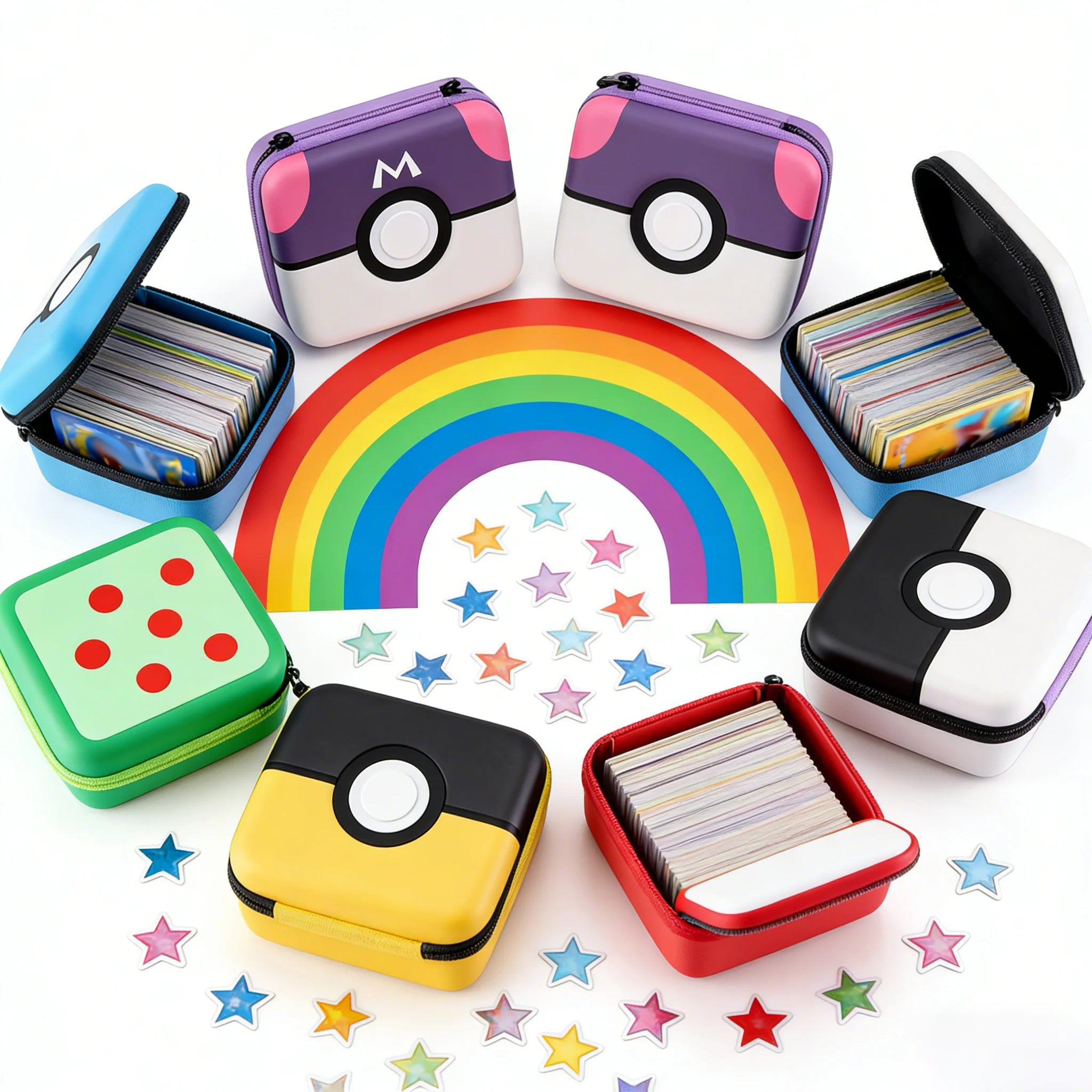 Card Storage Box For MTG And PTCG Card, Game Card Box Hold 400+ Cards, With Sleeve Card Holder, Card Carrying Box Halloween Gift