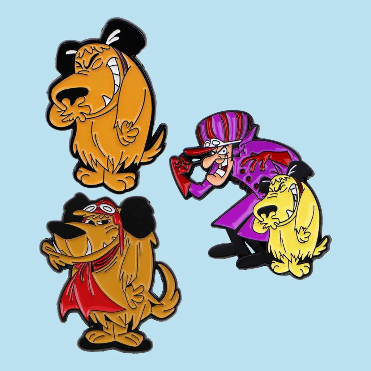 3pcs/set Comical Dog Enamel Pins Metal Cartoon Brooch Backpack Collar Lapel Badges Men Women Fashion Jewelry Collection Gift