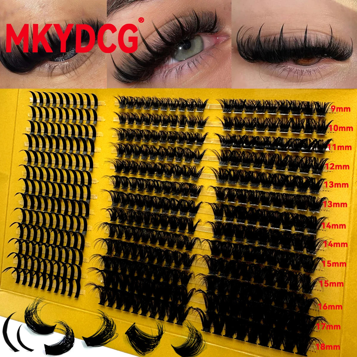 Lash Clusters 80D 100D Lashes Spikes Eyelash Clusters Volume Individual Lashes DIY Spiky Lash Extension Mega Cluster Eyelashes