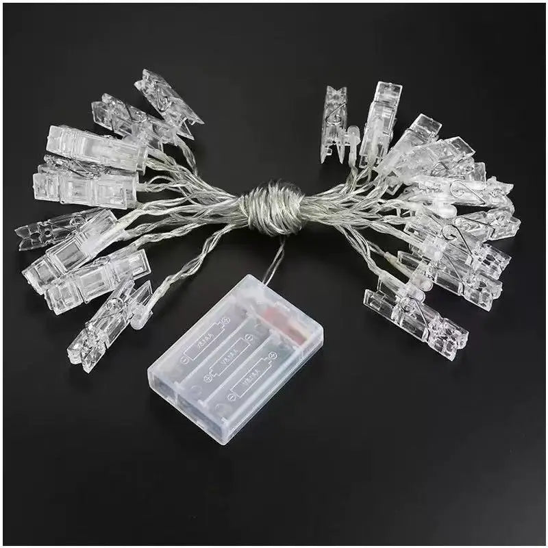 1.5-10m Photo Clip Fairy String lights Card Holder Garland lamp for Christmas Wedding Party Fairy Lights christmas decorations