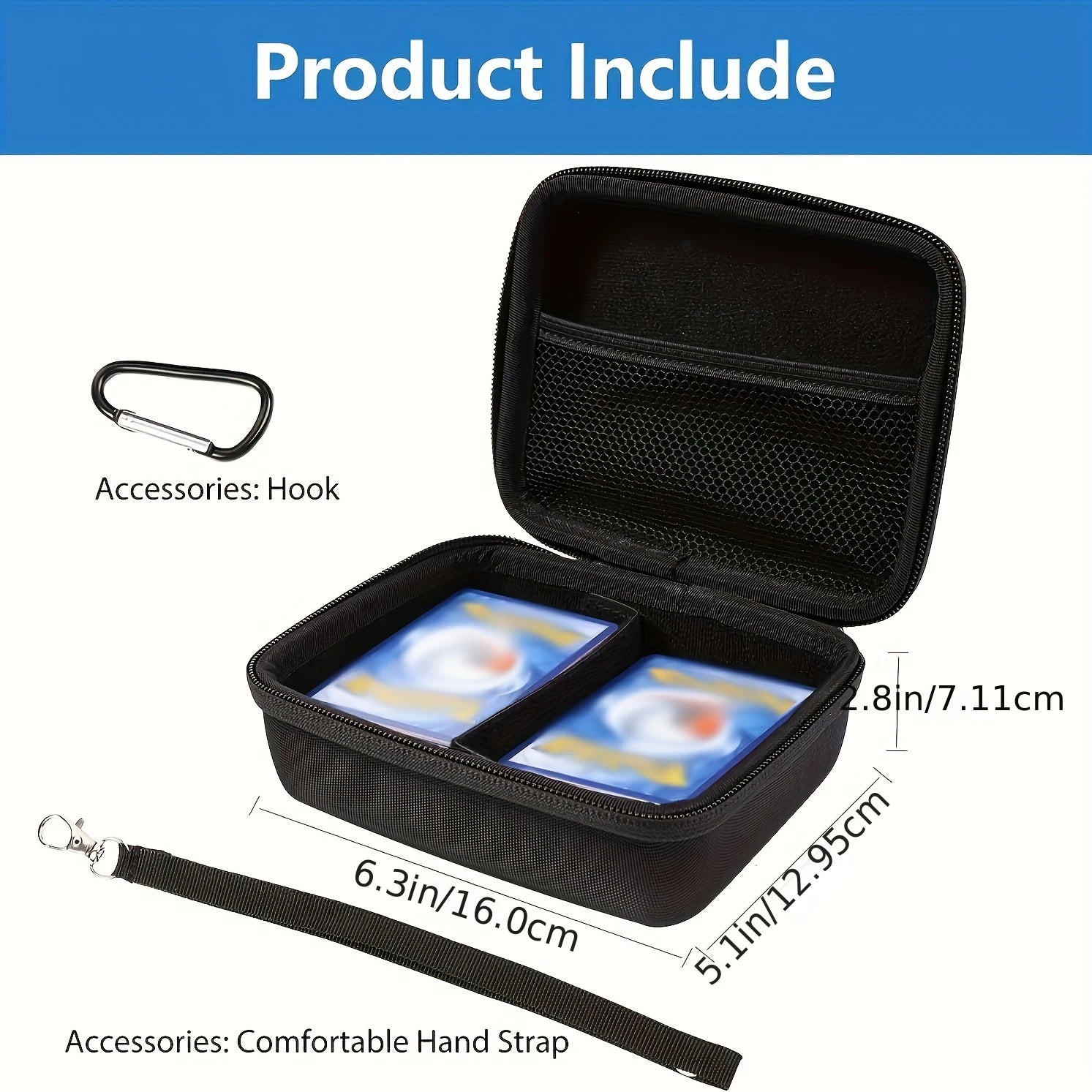 Card Storage Box For MTG And PTCG Card, Game Card Box Hold 400+ Cards, With Sleeve Card Holder, Card Carrying Box Halloween Gift