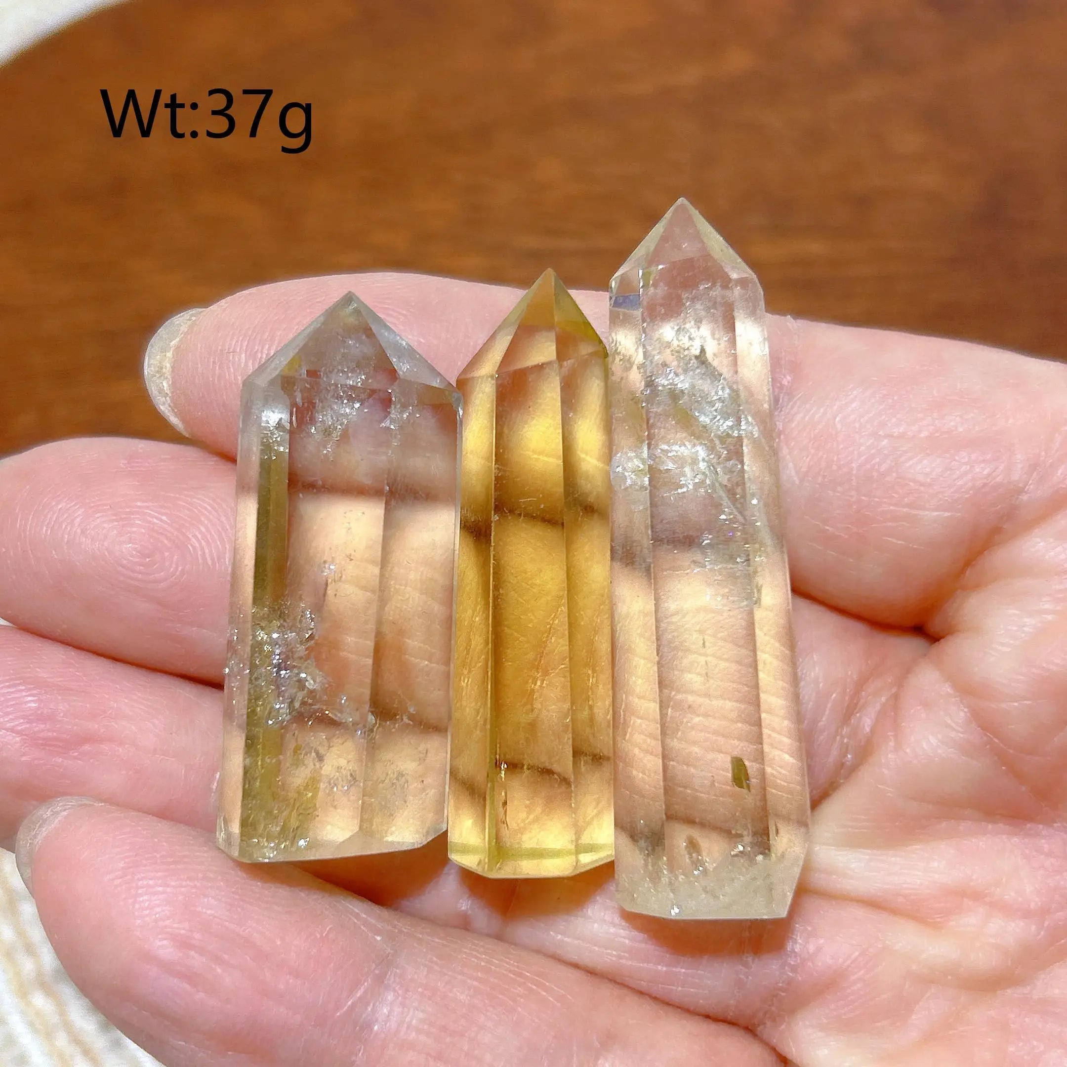 High Quality Natural Crystals Citrine Tower Point Healing Crafts Rainbow Desk Reiki Home Decorations Room Decor