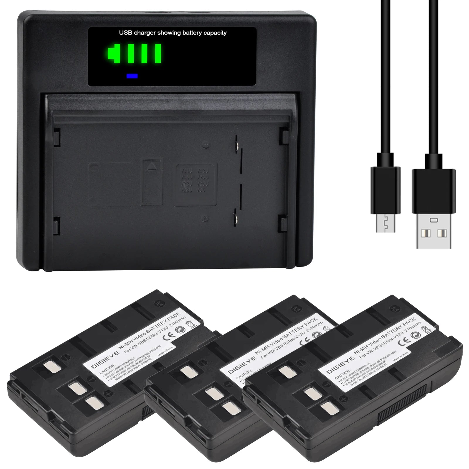 BN-V12U VW-VBS1E Battery/ Charger for JVC BN-V10U,BN-V11U,BN-V12U,BN-V14U,BN-V15,BN-V18U,BN-V22U,BN-V24U,BN-V25U Camcorder