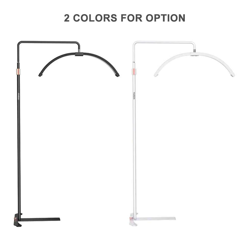 Half-moon Fill Light Andoer 36W Floor LED Video Light 3000K-6000K Dimmable with 70.9in Light Stand for Beauty Makeup Live Stream