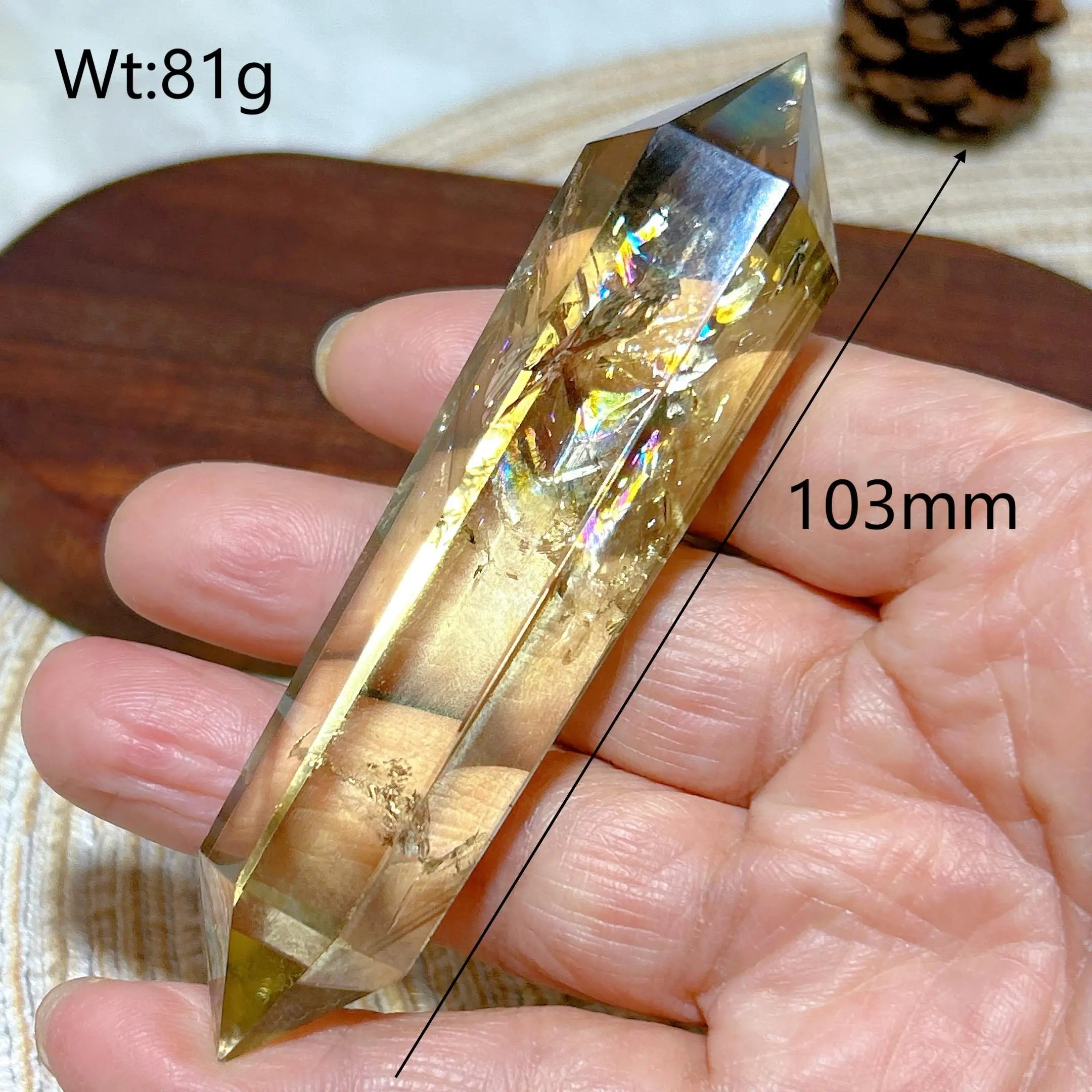 Healing Natural Crystal Smokey Citrine Double Tower Mountain Energy Reiki Ornament High Quality Home Decorations Room Decor Gift