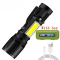 2000LM Ultra Bright P50 LED Flashlight Tactical EDC Emergency Spotlight Telescopic ZoomHandheld Torch  w/ 14500/18650 Battery