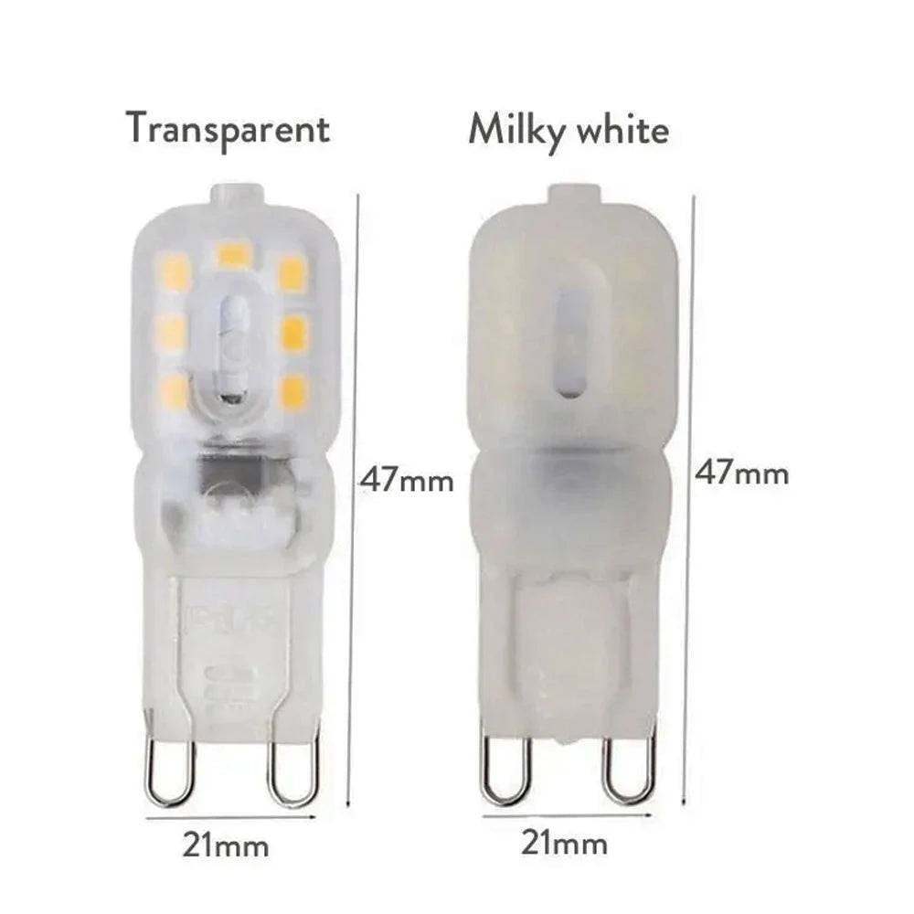 10PCS Dimmable G9 Led Corn Bulb 3W 5W 7W 110V 220V Cold/Warm/Neutral White Light Clear Shell 360 Beam Lampada Smd2835 for Room
