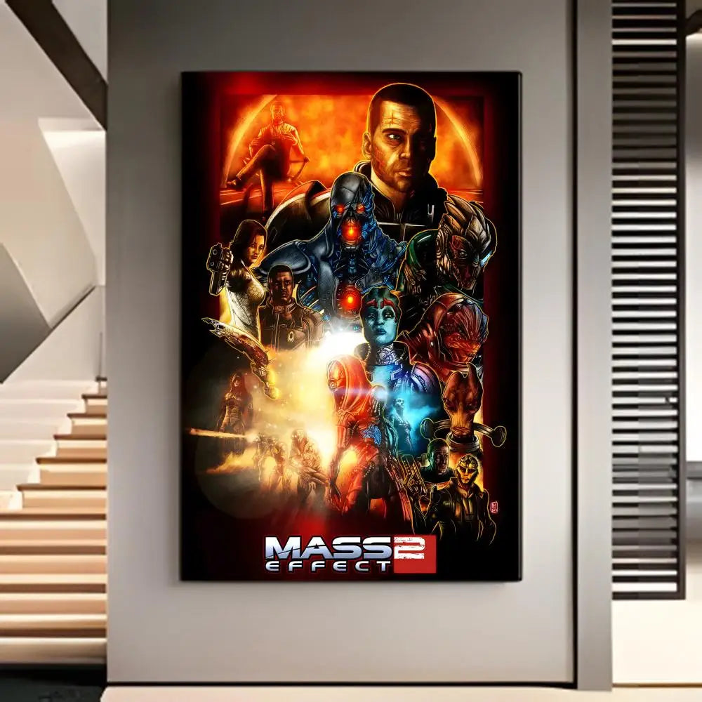 Mass Effect Gaming Poster American Film Mural Home Childrens Room Wall Decor Print