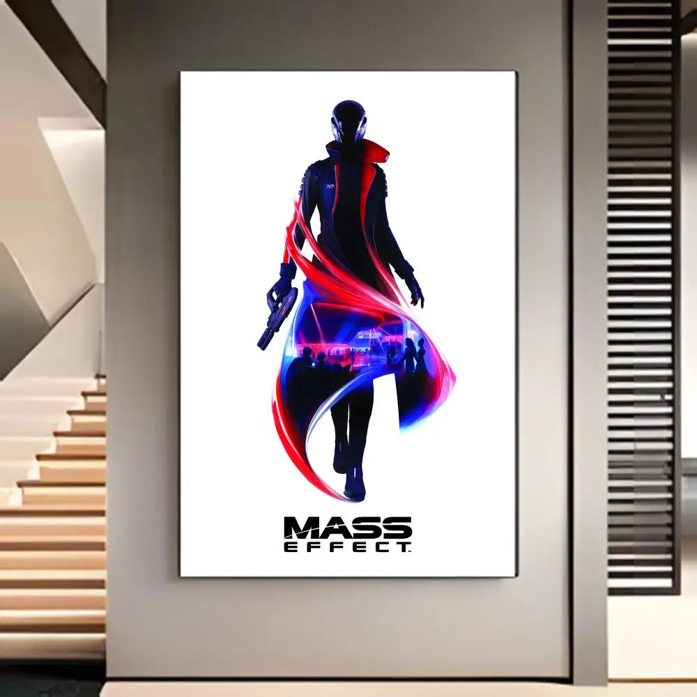 Mass Effect Gaming Poster American Film Mural Home Childrens Room Wall Decor Print