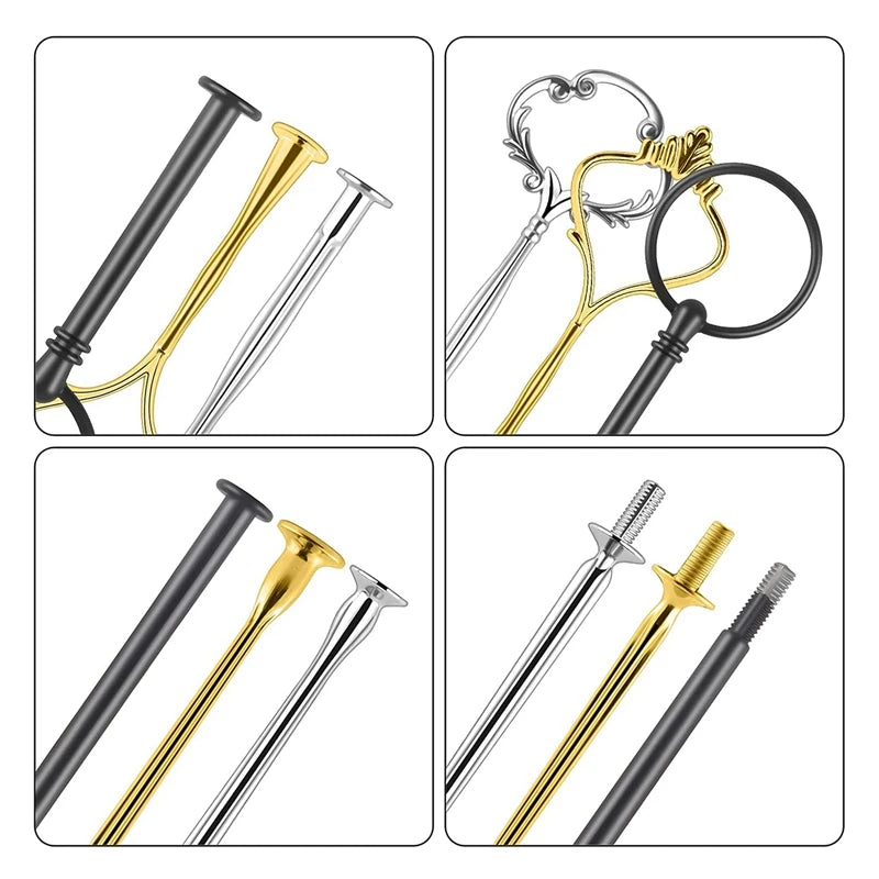 A98E-9 Set Cake Stand Hardware Kit Tiered Tray Hardware Fittings For Cake Stand,3 Tier Cake Stand Fittings Hardware Holder