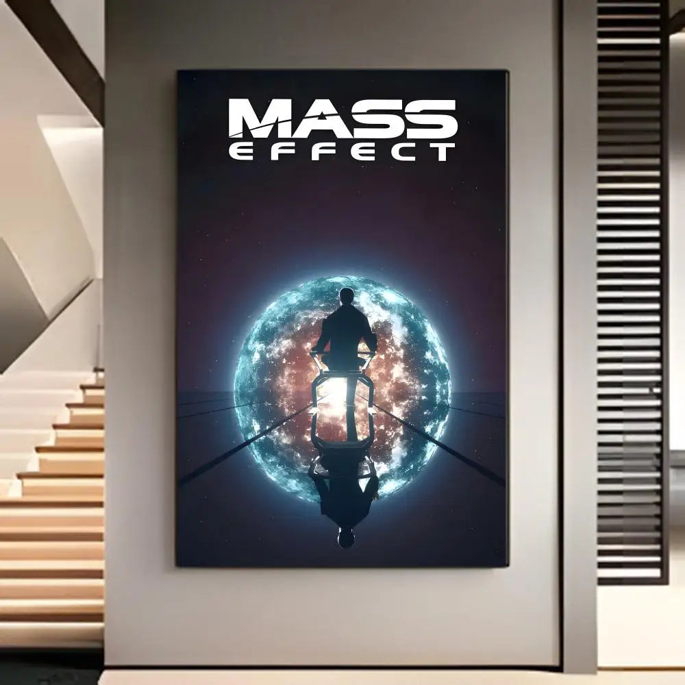 Mass Effect Gaming Poster American Film Mural Home Childrens Room Wall Decor Print