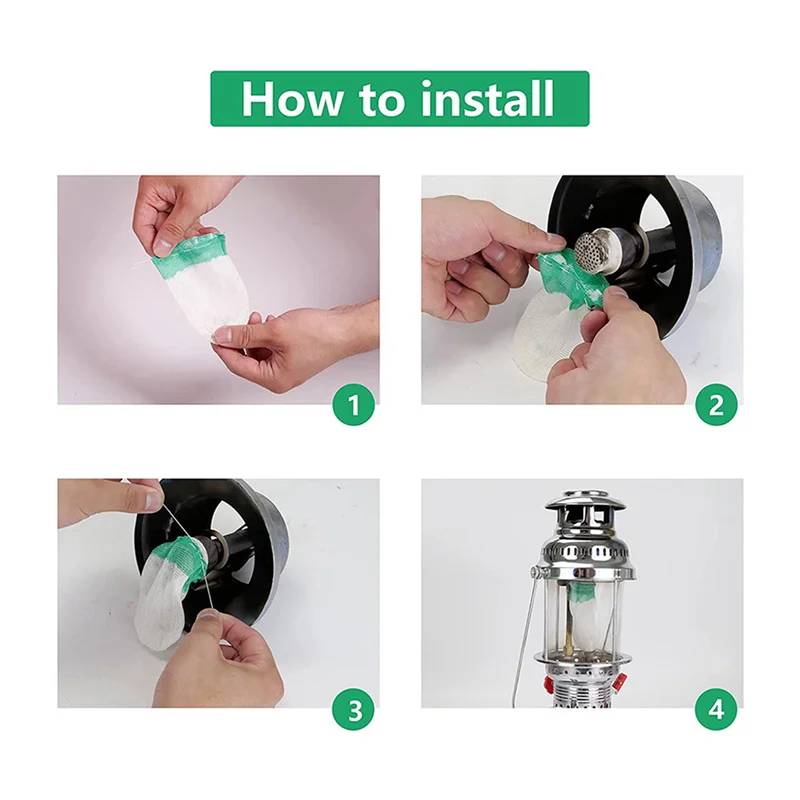 40Pcs Propane Lantern Mantles For Gas Lantern Propane Light Mantle For Outdoor Camping Lantern Natural-A78G