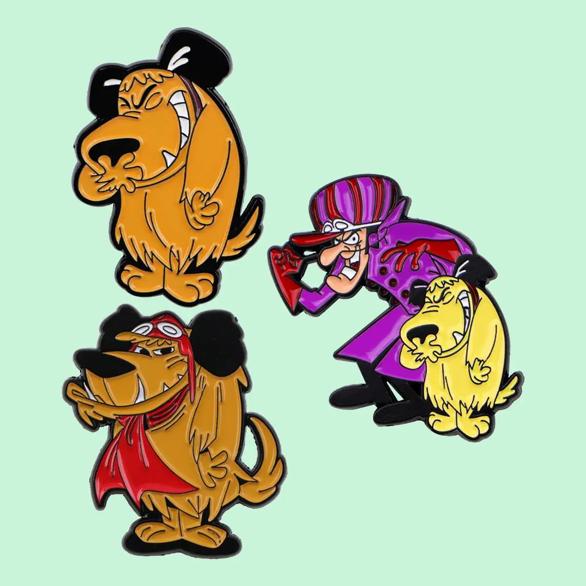 3pcs/set Comical Dog Enamel Pins Metal Cartoon Brooch Backpack Collar Lapel Badges Men Women Fashion Jewelry Collection Gift