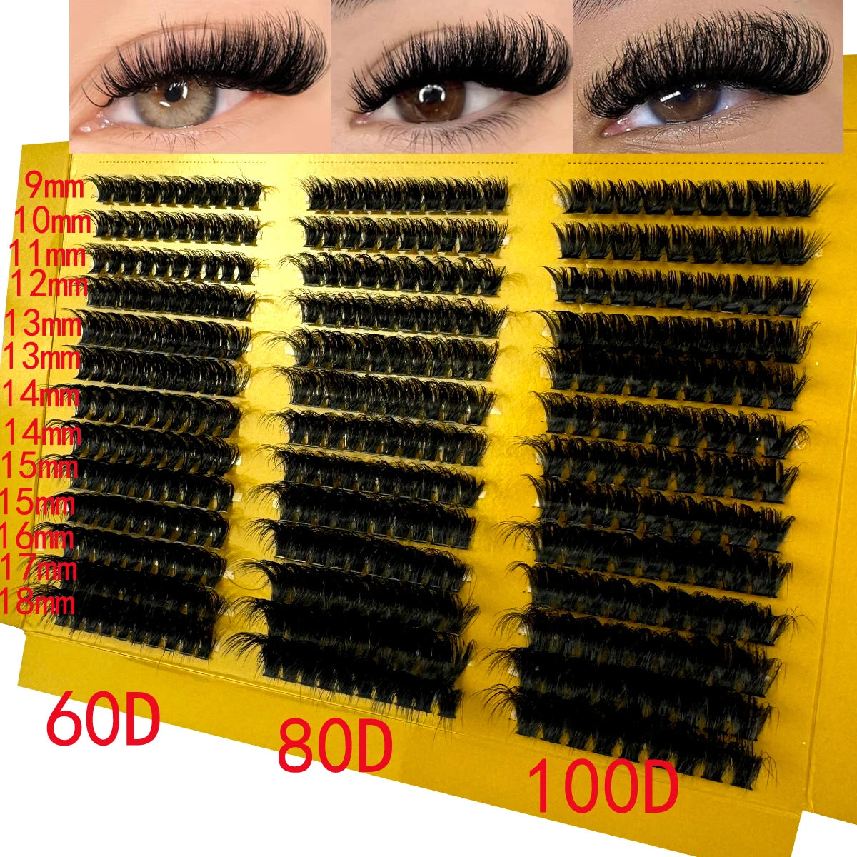 Lash Clusters 80D 100D Lashes Spikes Eyelash Clusters Volume Individual Lashes DIY Spiky Lash Extension Mega Cluster Eyelashes