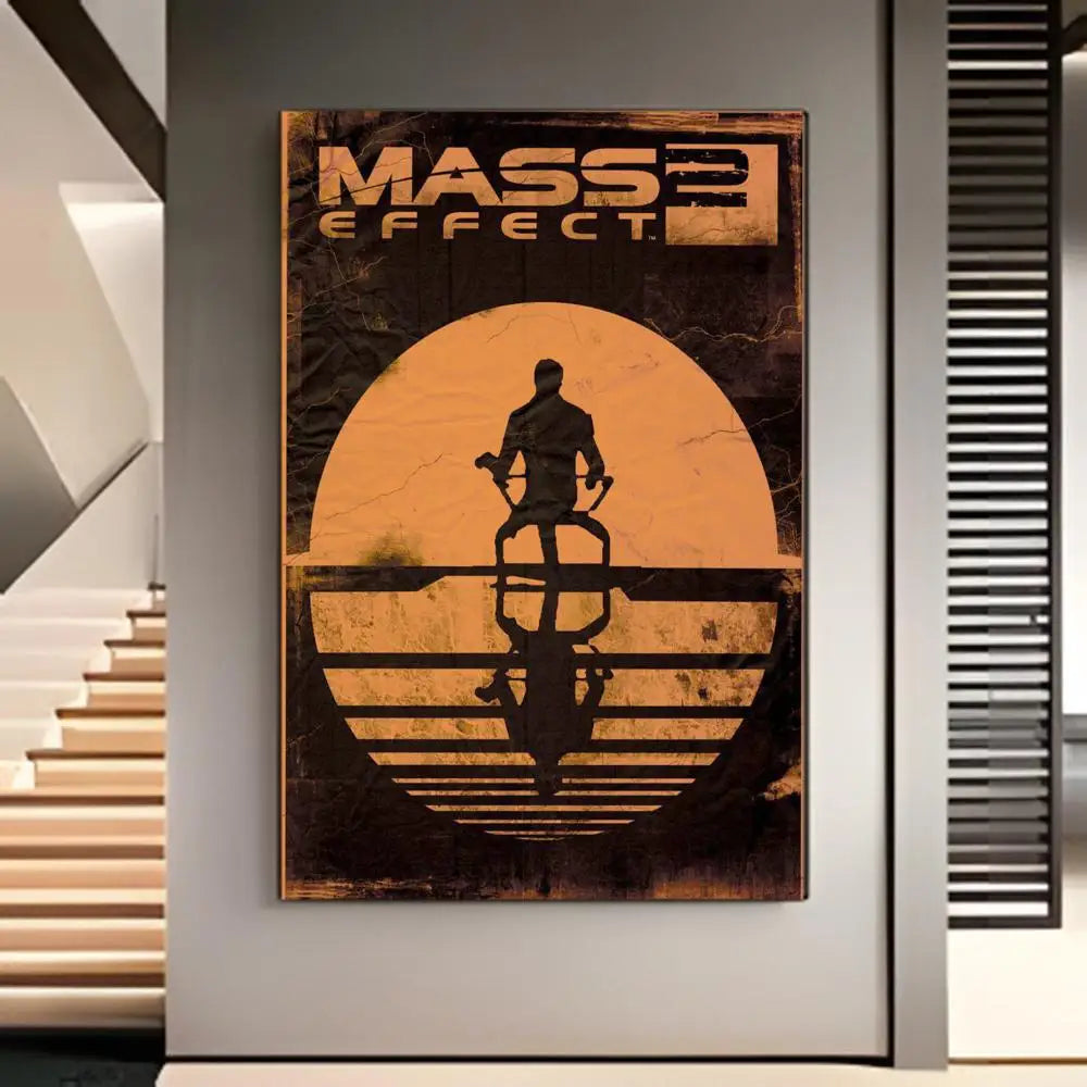 Mass Effect Gaming Poster American Film Mural Home Childrens Room Wall Decor Print