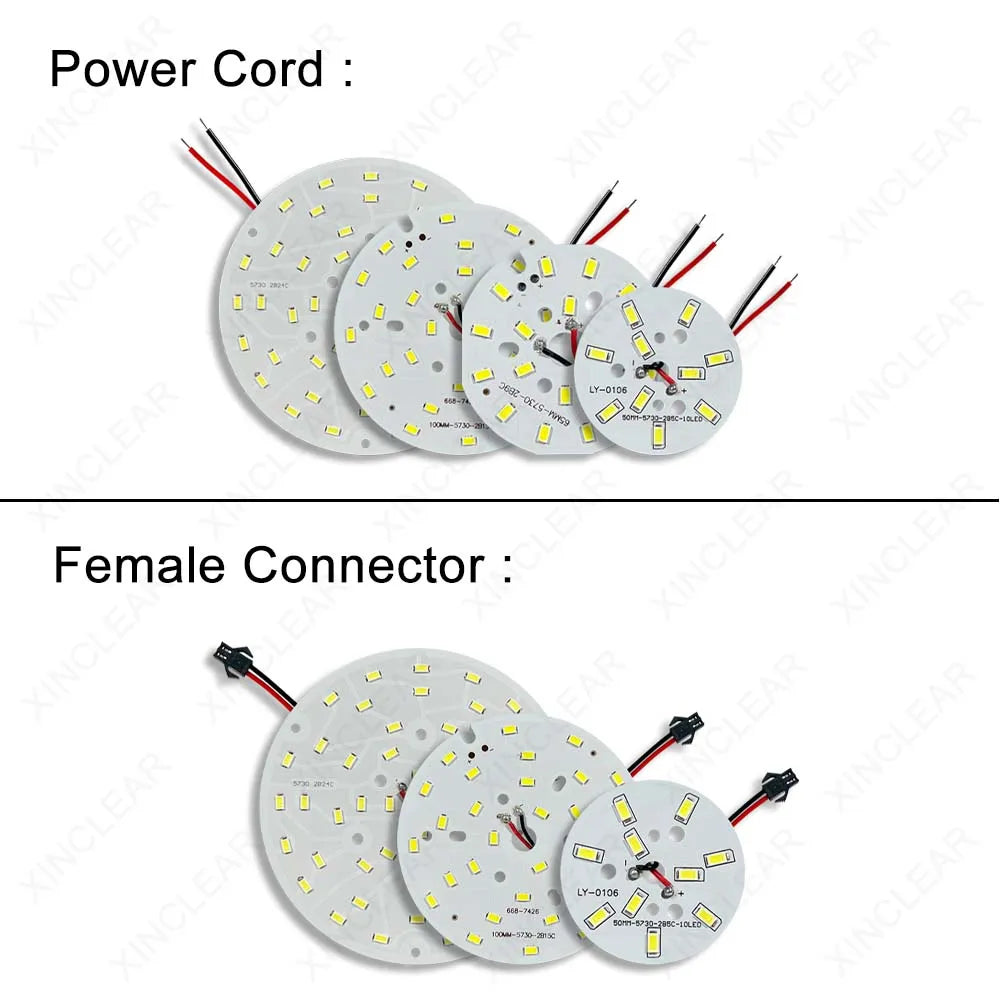10PCS LED Light Source Round Light Panel 3W 5W 7W 9W 15W 18W 24W 36W SMD5730 DIY Light Bulb Modification Light Panel Accessories