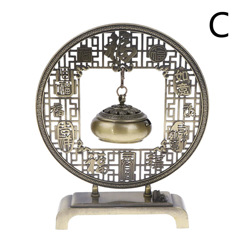 Lotus Flower Incense Burner Retro Hollow Out Zinc Alloy Hanging Lotus Burners Blessing Nasturtium Holder Home Office Decor