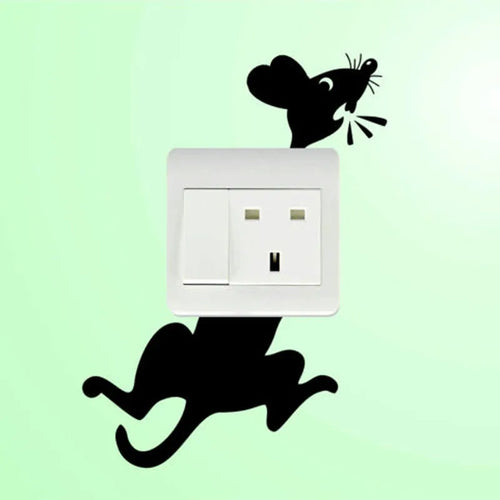 1 pc Cartoon nice little animal Decorative socket or switch Sticker Waterproof Home Decor For Bedroom Decoration Waterproof