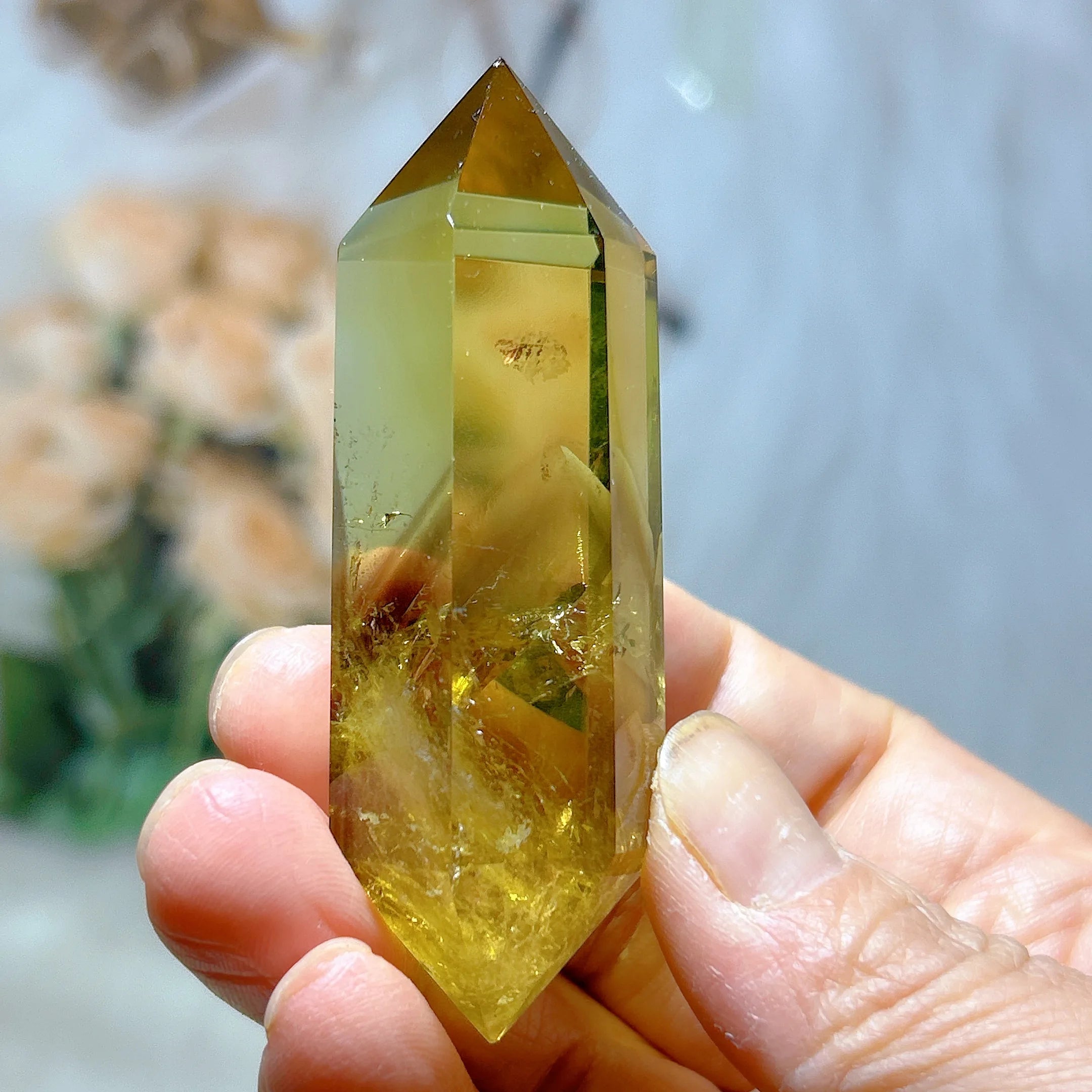 Healing Natural Crystal Smokey Citrine Double Tower Mountain Energy Reiki Ornament High Quality Home Decorations Room Decor Gift