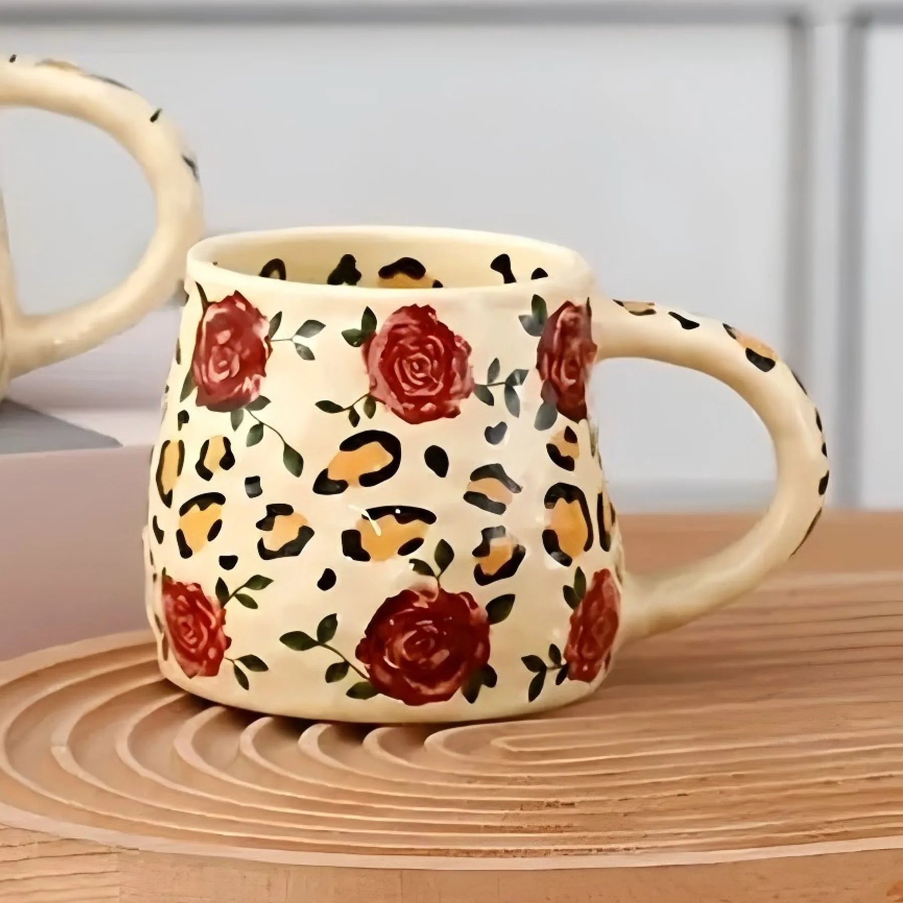 1PC 350ml Handmade Unique Design Ceramic Mug, Coffee Mug for Tea, Coffee, Milk, Juice in Kitchen, Dining Room, Living Room