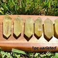 1pc of Natural Citrine Quartz Crystal Double-Ended Tower Wand - a Six-Faceted Double-Pointed Necklace