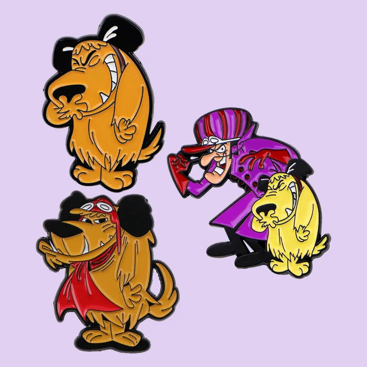 3pcs/set Comical Dog Enamel Pins Metal Cartoon Brooch Backpack Collar Lapel Badges Men Women Fashion Jewelry Collection Gift