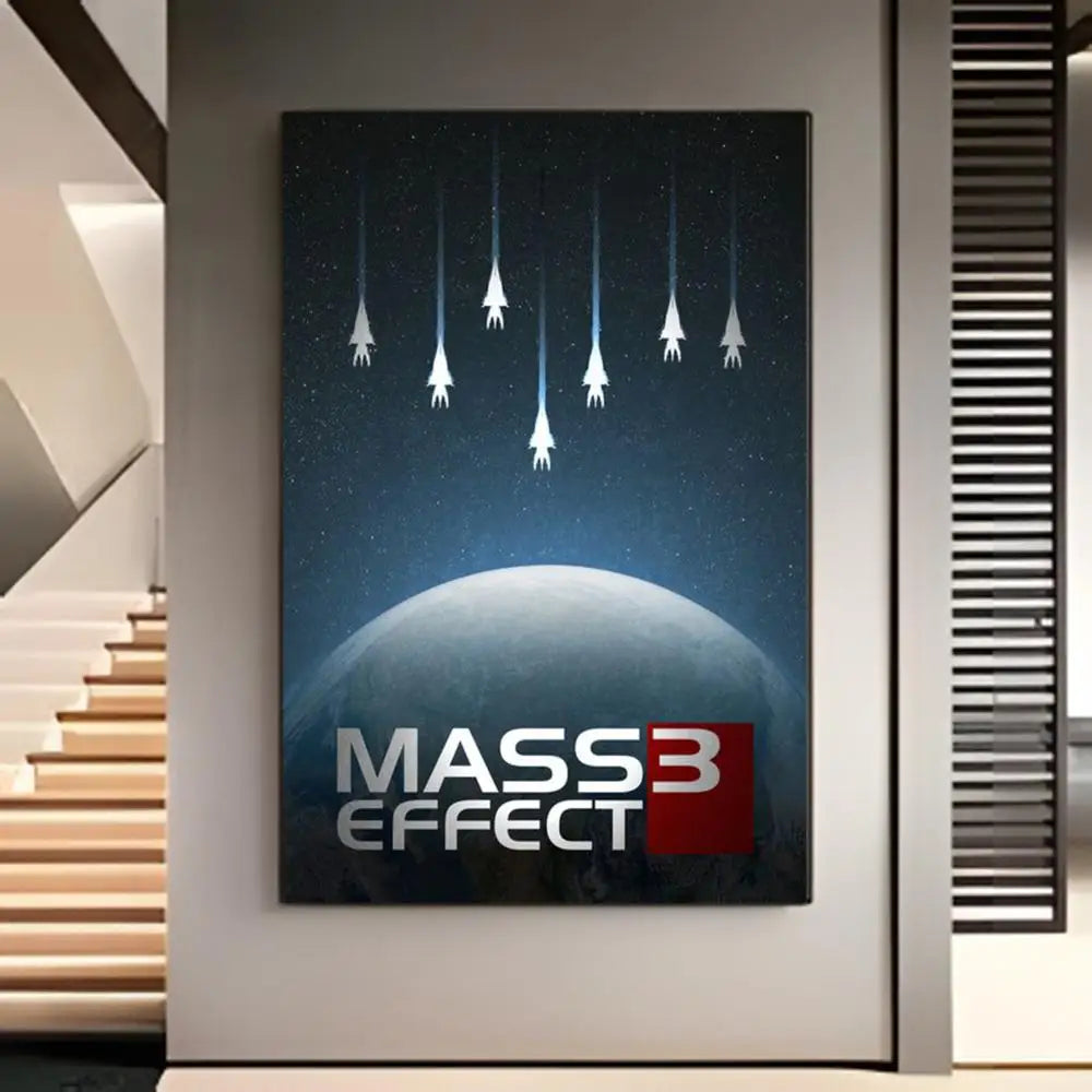 Mass Effect Gaming Poster American Film Mural Home Childrens Room Wall Decor Print
