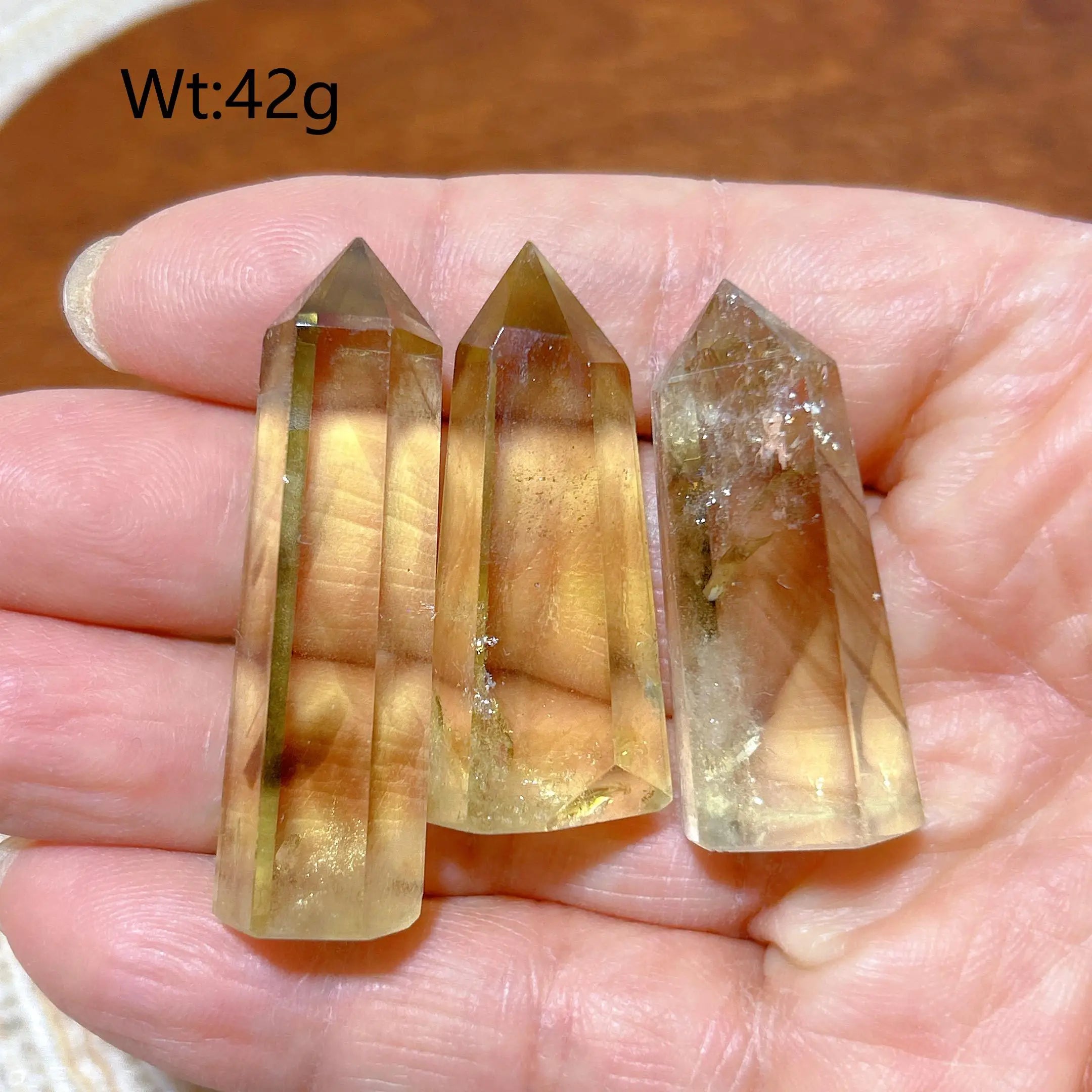 High Quality Natural Crystals Citrine Tower Point Healing Crafts Rainbow Desk Reiki Home Decorations Room Decor